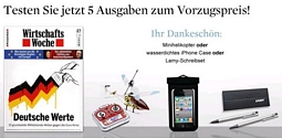 MagClub: 5 Ausgaben Wirtschaftswoche + Dankeschön für 15,75 Euro