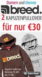 MandmDirect: 2 Breed Kapuzenpullover für 30 Euro