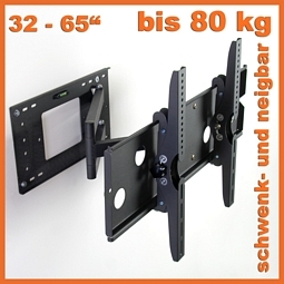 Maxstore CF0011 neig- und schwenkbare Wandhalterung für LCD- und Plasma-TVs von 32 bis 66 Zoll