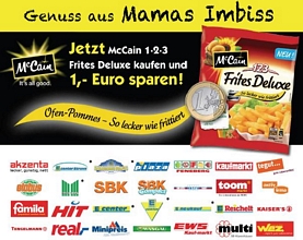 Eine Packung McCain 1-2-3 Frites Deluxe ab 11 Cent kaufen