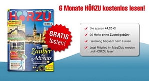 MAGclub: 6 Monate die Zeitschrift HÖRZU kostenlos lesen