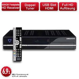 Medion E24003 Digitaler Satellitenreceiver mit 500GB Festplatte
