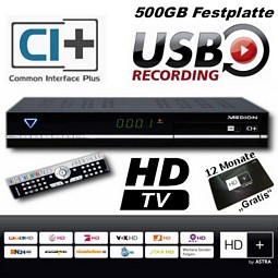 Medion Life P24006 (MD 26004) 500GB digitaler Satellitenreceiver