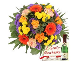 Blumenstrauß Sommer-Faszination + 2 Gratisgeschenke
