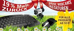 Microsoft: 19 Prozent Cashback auf alle bis zum 14. Juli 2012 gekauften Hardware-Produkte