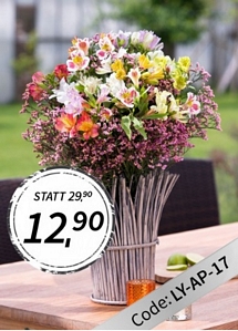 Miflora: Blumenstrauß Lyra für 12,00 Euro zzgl. 5,90 Euro Versand