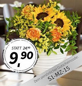 Miflora: Blumenstrauß Bienenstich für 9,90 Euro inkl. Versand