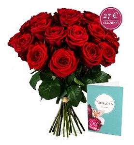 Miflora: Blumenstrauß LEA mit roten Rosen