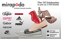 mirapodo Gutschein im Wert von 40 Euro für 15 Euro bei QYPEdeals (nur für mirapodo-Neukunden)