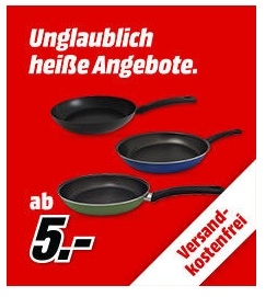 Media Markt: Pfannen ab 6,00 Euro (versandkostenfrei)