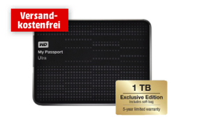 Western Digital My Passport Exclusive Edition (5 Jahre Garantie) 1TB inkl. Schutzhülle