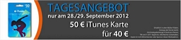 Müller: 50 Euro iTunes-Karten für 40 Euro (bundesweit)