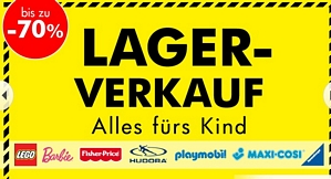 myToys: Lagerverkauf + 10 Euro Rabatt für Neukunden + 5 Euro Rabatt für Newsletter-Registrierung bei insgesamt 30 Euro MBW