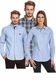 Napapijri Langarm-Hemd verdeckter Button-down-Kragen für Damen und Herren