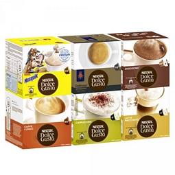 4 verschiedene Sets Nescafé Dolce Gusto Kapseln (6×16)
