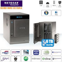 Netgear ReadyNAS Ultra 6 3x2TB RNDU6000 NAS mit 6TB Speicherplatz