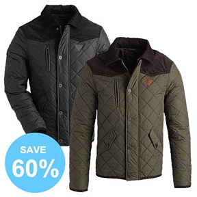 Esprit Men’s Quilted Jacket – Frühlingsjacke in Blau oder Grün