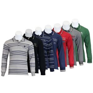 Pierre Cardin Herren Langarm Poloshirts