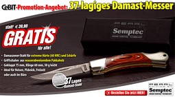 PEARL: 37-lagiges Damast-Messer gratis