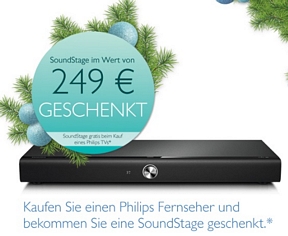 Ausgewählten Philips Fernseher kaufen und Philips Sound-Stage HTL4111B kostenlos erhalten