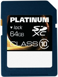 Platinum 64 GB Class 10 SDXC Speicherkarte
