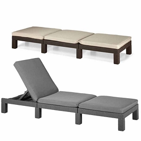 Poly Rattan Sonnenliege Gartenliege Gartenmöbel Rattanoptik Sunlounger