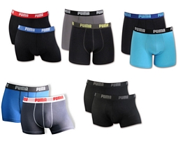 6er Pack Puma Herren Boxershorts / Hipster für Damen in verschiedenen Farben