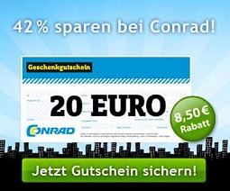 Quicker: 20 Euro Conrad-Gutschein für 11,50 Euro kaufen (nur lokal einlösbar)