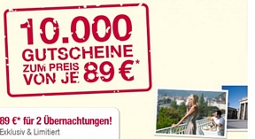 ramada: 10.000 Gutscheine für 2 Übernachtungen für 2 Personen für je nur 109 Euro