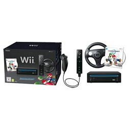 Nintendo Wii Mario Kart Bundle (black/white) bei Bezahlung mit PayPal im real-Onlineshop für 106,10 Euro