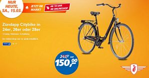 Zündapp Citybike in 24er, 26er oder 28er mit 3-Gang-Shimano-Schaltung