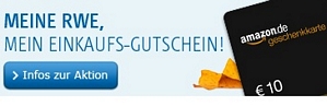 RWE: Als Kunde online registrieren und 10 Euro Amazon-Gutschein erhalten