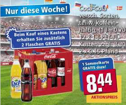 REWE: 1 Kasten Cola kaufen und 1 Kasten zusätzlich + 2 Flaschen gratis erhalten