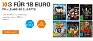 Saturn: 3 Blu-rays für 18 Euro