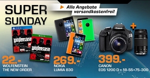 Saturn Super Sunday-Angebote am 15. Februar 2015