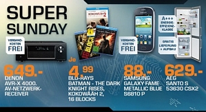 Saturn Super Sunday-Angebote am 03. August 2014