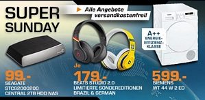 Saturn Super Sunday-Angebote am 04. Januar 2015