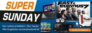 Saturn Super Sunday-Angebote am 02. August 2015