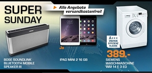 Saturn Super Sunday-Angebote am 10. Mai 2015
