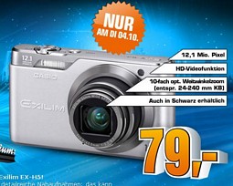 Saturn-Angebot am Dienstag: Casio Exilim EX-H5 Digitalkamera für nur 79 Euro