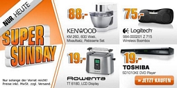 Saturn Super Sunday: 4 kleine Schnäppchen z.B. Logitech Z715 Wireless Boombox für 75 Euro