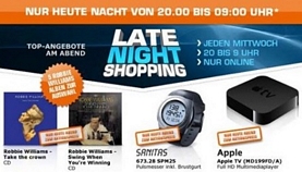 Saturn Latenight-Shopping am 10. Juli 2013 mit z.B. mit der Apple TV Set-Top-Box