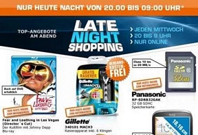 Saturn Latenight-Shopping am 24. Juli 2013 mit z.B. mit dem Toshiba BDX2400 3D Blu-ray-Player (Vergleichspreis: 74 Euro)