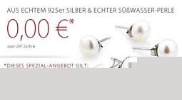 Silvity: Ohrstecker aus 925er Silber mit Perle für 0,00 Euro (nur Versandkosten in Höhe von 4,95 Euro)