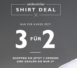 Günstige Hemden bei Seidensticker durch 2-für-3-Aktion