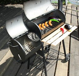 Smoker Grill BBQ Grillwagen Holzkohlegrill Räucherofen