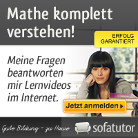 Bis zum 14. August ganze 50 Prozent Rabatt bei Neubuchung eines Lernpaketes bei sofatutor