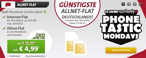 Sparhandy: Allnet-Flat + 500MB Internet für nur 4,99 Euro pro Monat