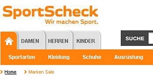Sportscheck: 10 Euro-Gutschein mit 49 Euro MBW auch für Sale-Artikel