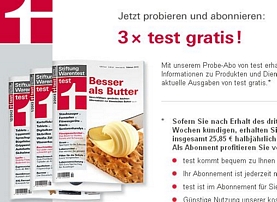 Mini-Abo: 3 Ausgaben der Stiftung Warentest kostenlos erhalten